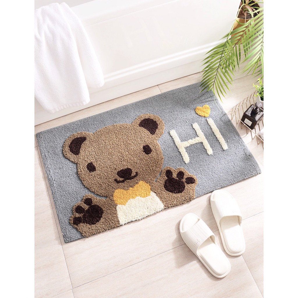 Thảm Chùi Chân, Thảm Trang Trí Gấu Teddy