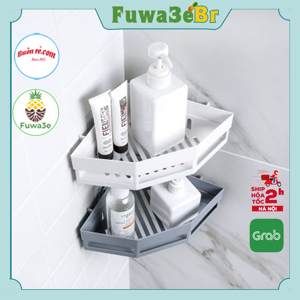 Kệ nhựa góc tam giác dán tường - Kệ góc dán tường nhà tắm chắc chắn, chịu lực tốt - 01373