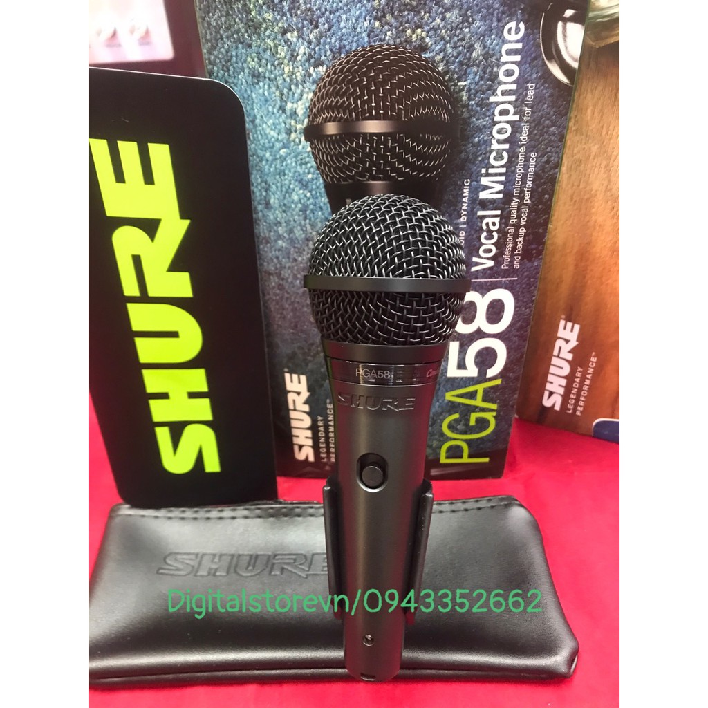 Micro có dây Shure PGA58 [ Chính Hãng USA ] Mic karaoke có dây