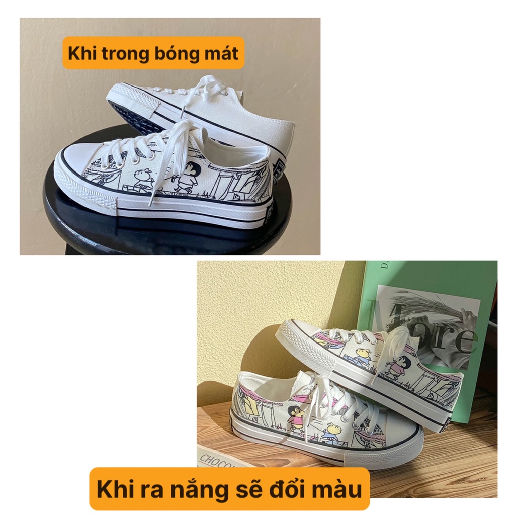 Giày cổ ngắn nữ Đổi Màu Dắt Cún Đi Dạo cá tính