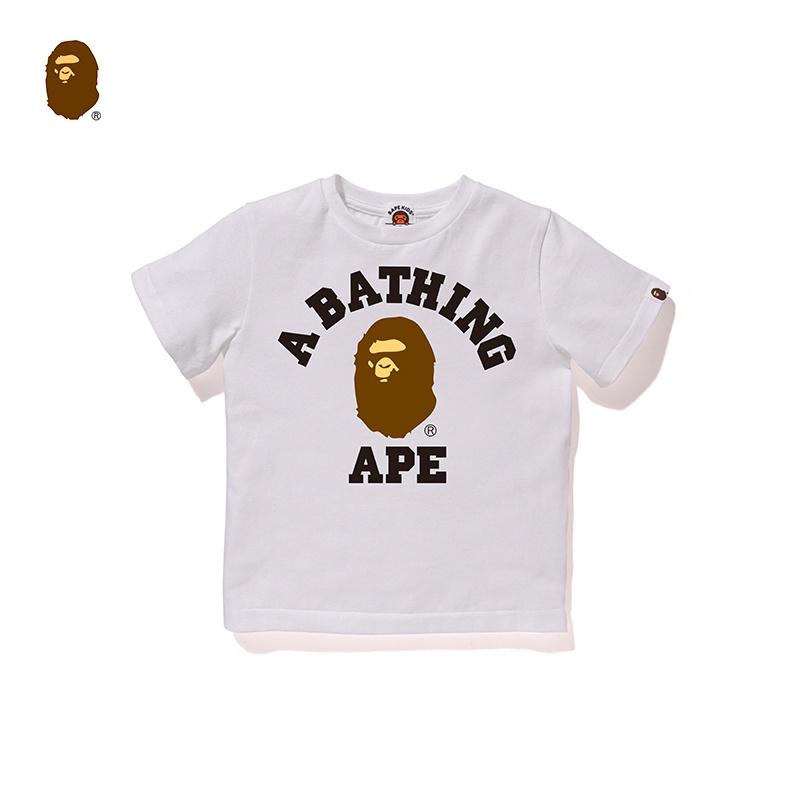 Bape Áo Thun Tay Ngắn In Chữ Ape-Man Thời Trang Xuân Hè Cho Bé 310001e