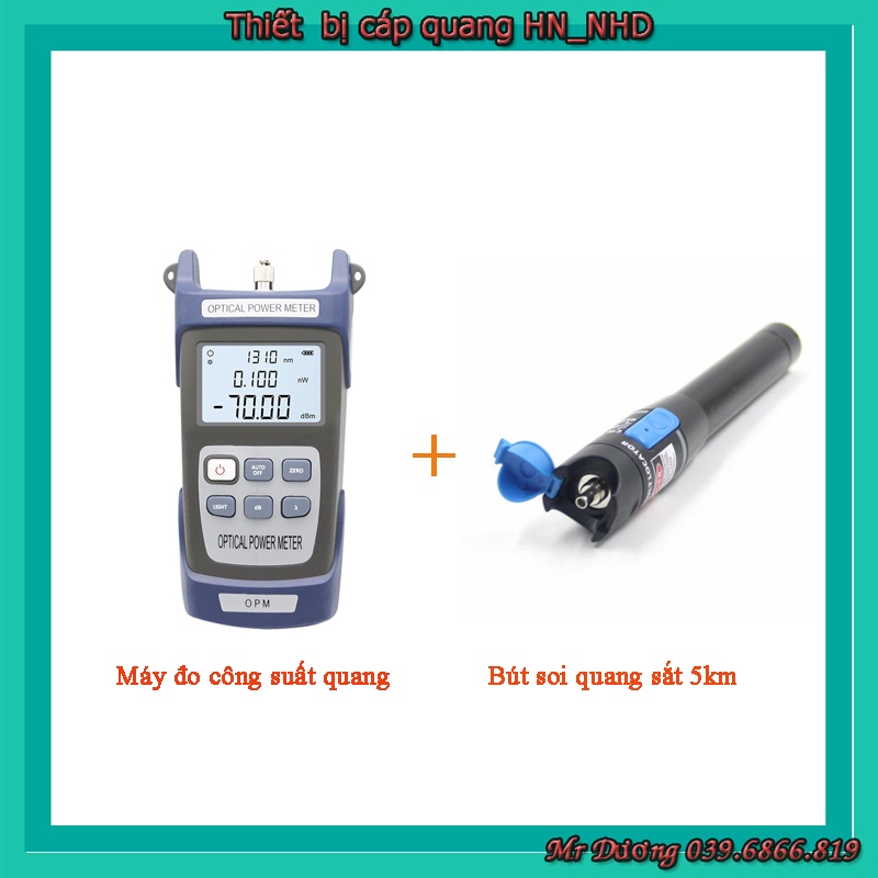 "COMBO 1 - Máy đo công suất + bút soi quang 5km"