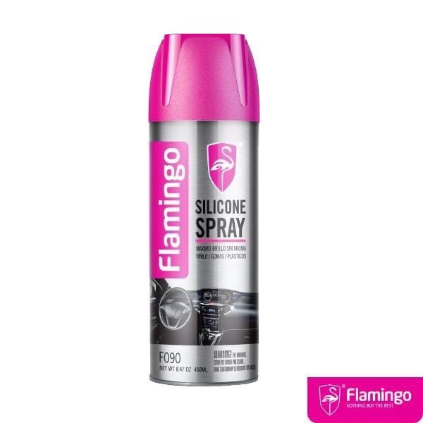 Dung Dịch Tạo Độ Bóng Cho Đồ Da, Gỗ Với Công Nghệ Nano Hương Chanh Flamingo Silicone Spray F090L 500ml chamsocxestore