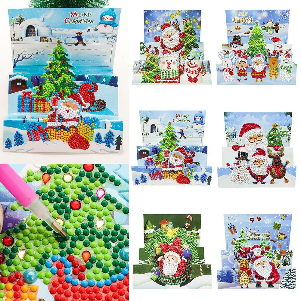 LAY Tranh Đính Đá 5D Tự Làm Hình Ông Già Noel Trang Trí Nhà Cửa