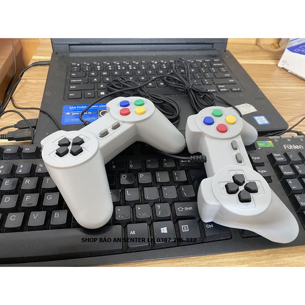 Bộ Đôi Tay Cầm Máy Chơi Game 4 Nút IB Station 600 trò phiên bản AV Cực Nhạy