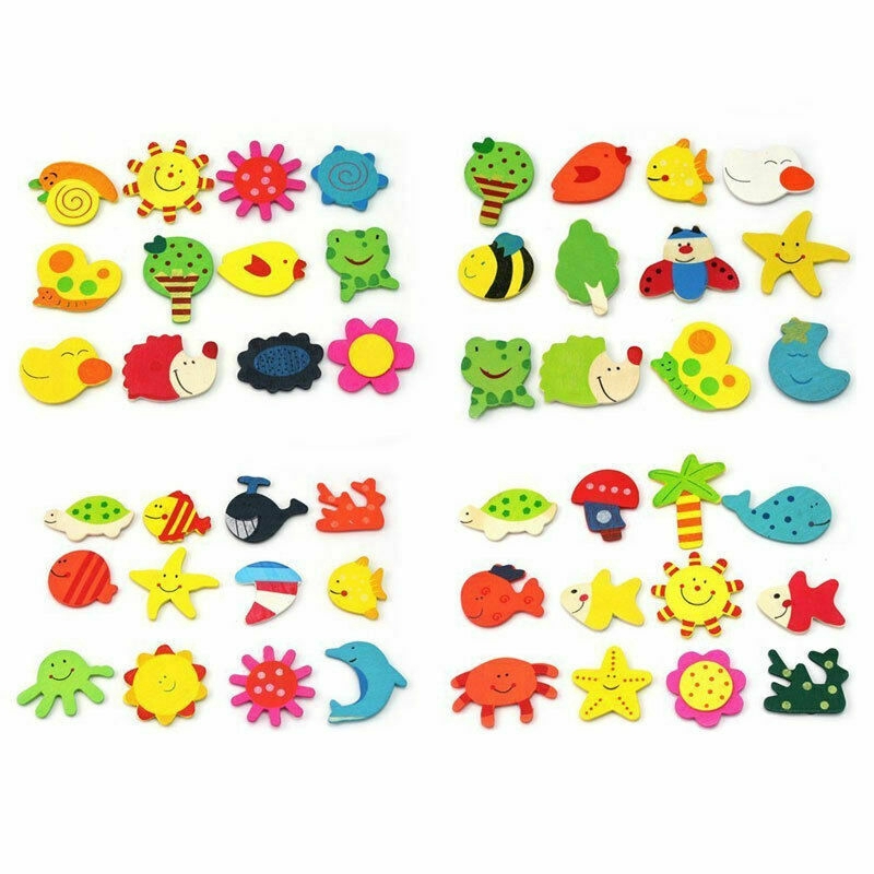 Bộ 12 nam châm gắn tủ lạnh họa tiết hoạt hình dễ thương