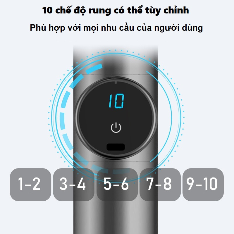 Máy Massage cầm tay không dây M10 với 10 chế độ rung xua tan đau mỏi cơ thể - Mini Fascial Massager