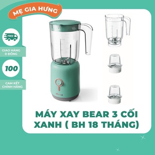 MÁY XAY BEAR 3 CỐI XANH ( BH 18 THÁNG)