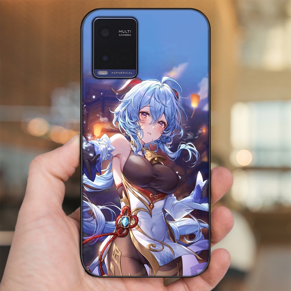 Ốp lưng Vivo Y21 viền đen in hình Ganyu Genshin Impact