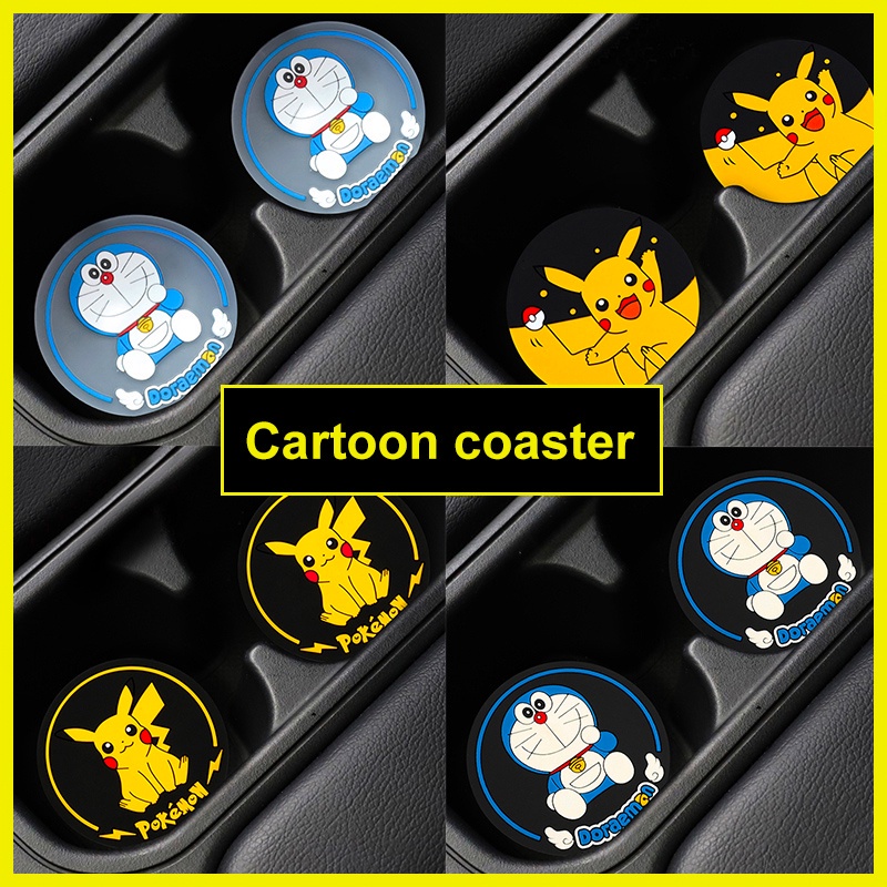 Lót Ly / Miếng Lót Ly Silicon / Đế Lót Ly Chống Trượt Họa Tiết Hoạt Hình Dễ Thương