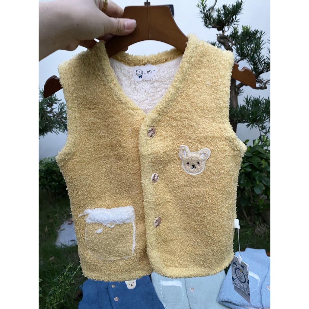 Áo Ghile Lông Cừu Cho Bé 1-5tuổi, Áo Khoác Bên Ngoài size 90-140