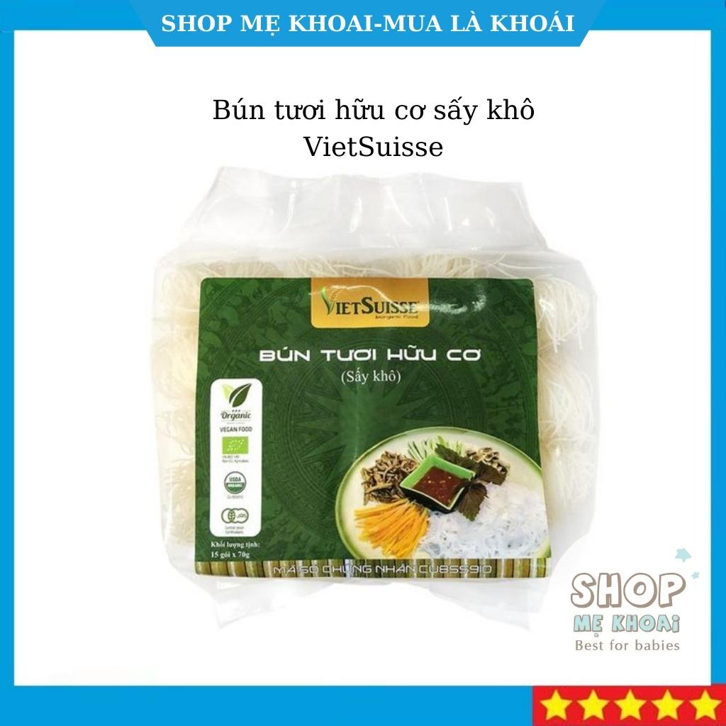 Bún tươi hữu cơ sấy khô Vietsuisse 70G (15 vắt/túi )