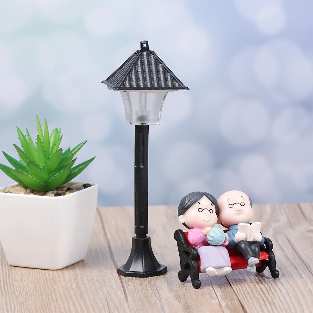 BORAG Mô Hình Đèn Đường Mini Phong Cách Vintage Dùng Trang Trí Tiểu Cảnh