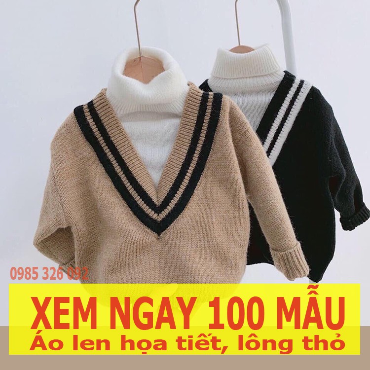 【21-23KG】Áo len cho bé gái, trai hàn quốc si tuyển - SIZE 130