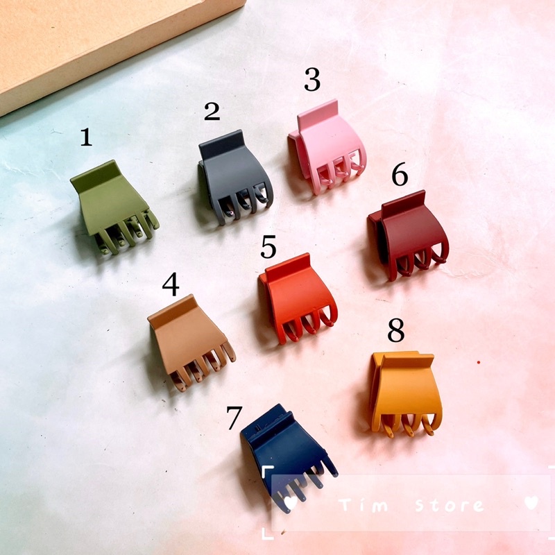 Kẹp tóc mái càng cua dễ thương nhièu màu TÍM STORE phụ kiện tóc hàn quốc