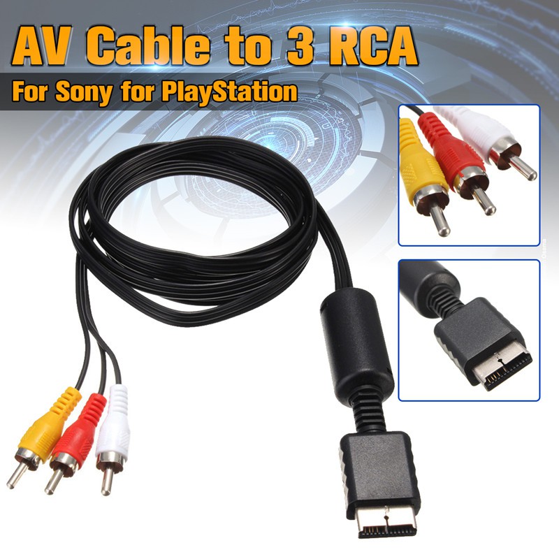 Dây cáp AV đến RCA 1.8m cho máy chơi game Sony PS2 PS3