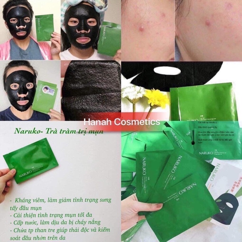 MẶT NẠ TRÀM TRÀ NARUKO TEA TREE SHINE CONTROL & BLEMISH CLEAR MASK – BẢN ĐÀI