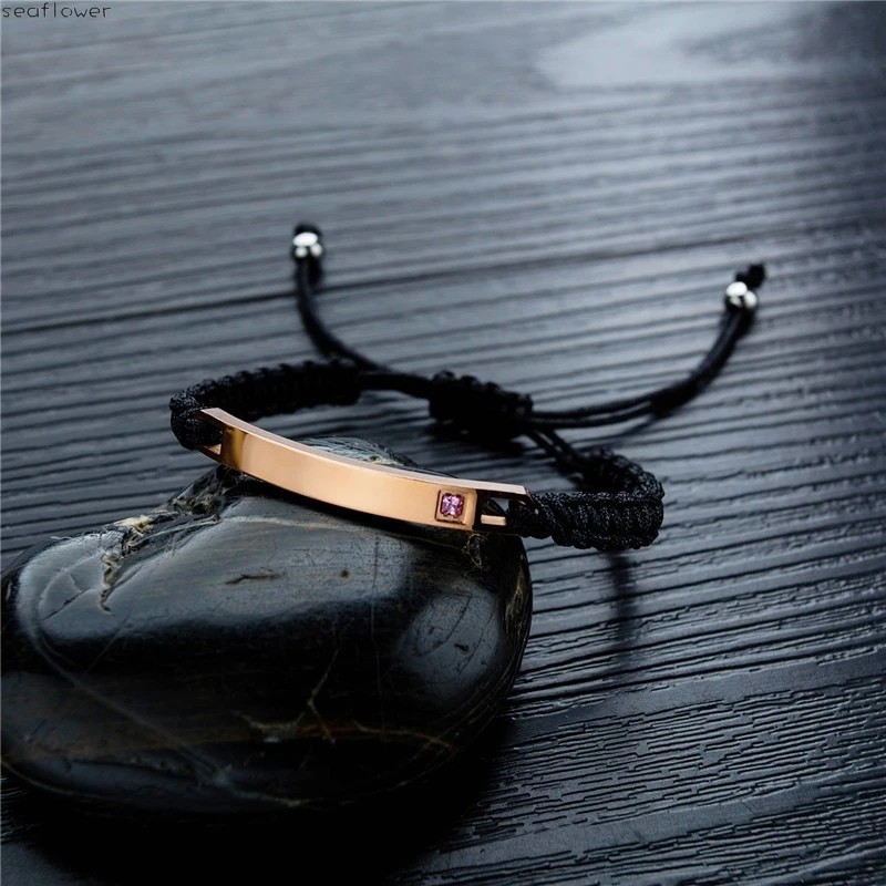 Vòng Tay Dây Bện Màu Vàng Hồng / Đen Thời Trang Cho Cặp Đôi | BigBuy360 - bigbuy360.vn