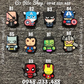 (ẢNH THẬT) - JIBBITZ-Charm-sticker-icon Nút cài trang trí dép Siêu nhân (Mã: B1-B20).Hàng sẵn, ship từ 10 con