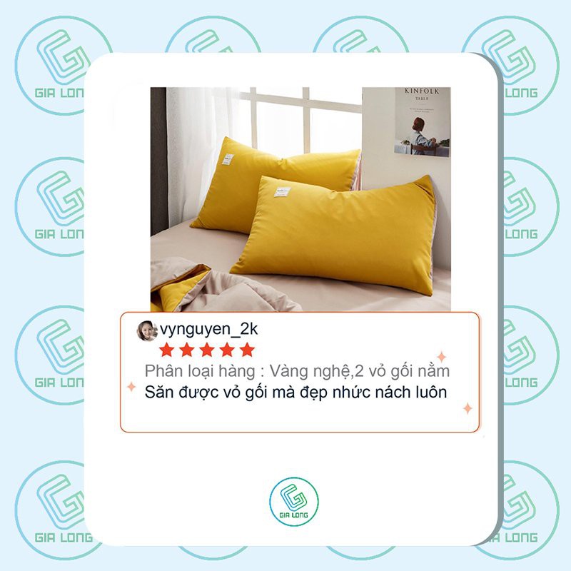 Vỏ gối nằm 💖45x65💖 vỏ gối, bao gối cotton đũi An Như Bedding