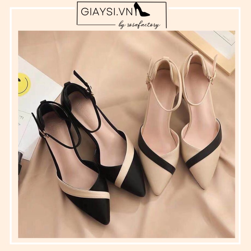 Sandal Bít Mũi Phối Màu Da Mềm Siêu Êm Chân Hot Trend CG-0601