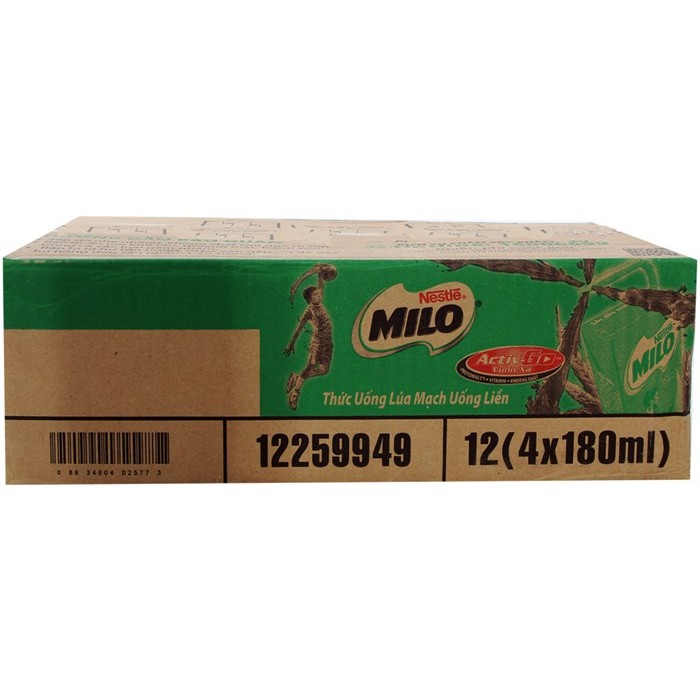 THỨC UỐNG LÚA MẠCH MILO 180 ML (1 thùng 48 hộp, date tháng 2021) | BigBuy360 - bigbuy360.vn