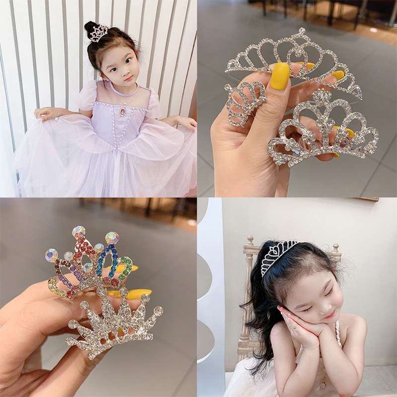 Vương miện cài tóc kiểu dáng đẹp mắt cho bé gái