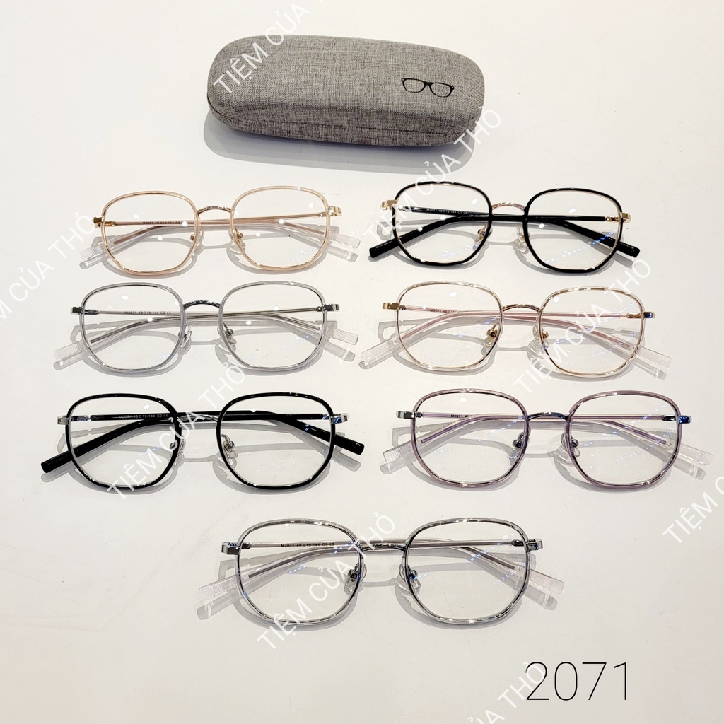 Gọng kính nữ , titanium mắt blue uv cut, Tiệm của Thỏ 2071