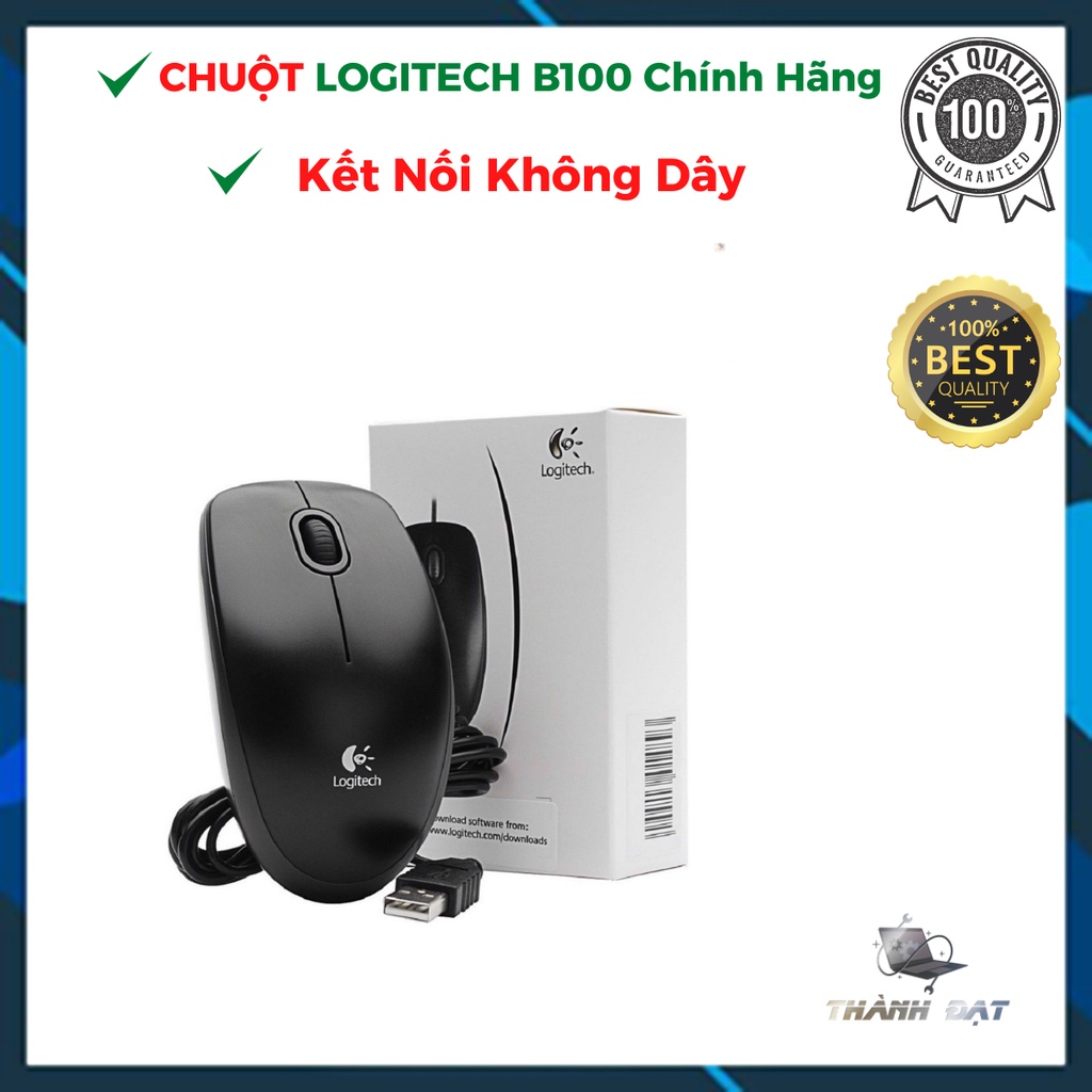 Chuột Máy Tính,Chuột Laptop,Chuột Quang, Chuột Logitech B100(chính hãng BH 36 tháng)