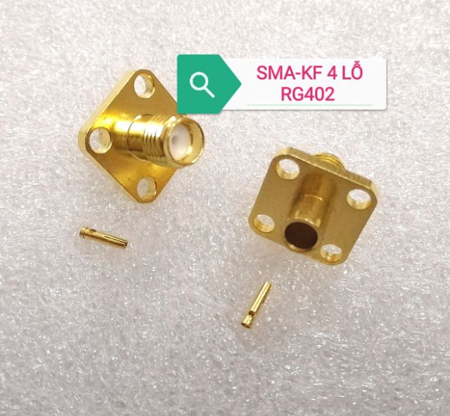 Đầu jack SMA-KF mặt bích có lỗ bắt vít panel thành hộp vỏ hộp