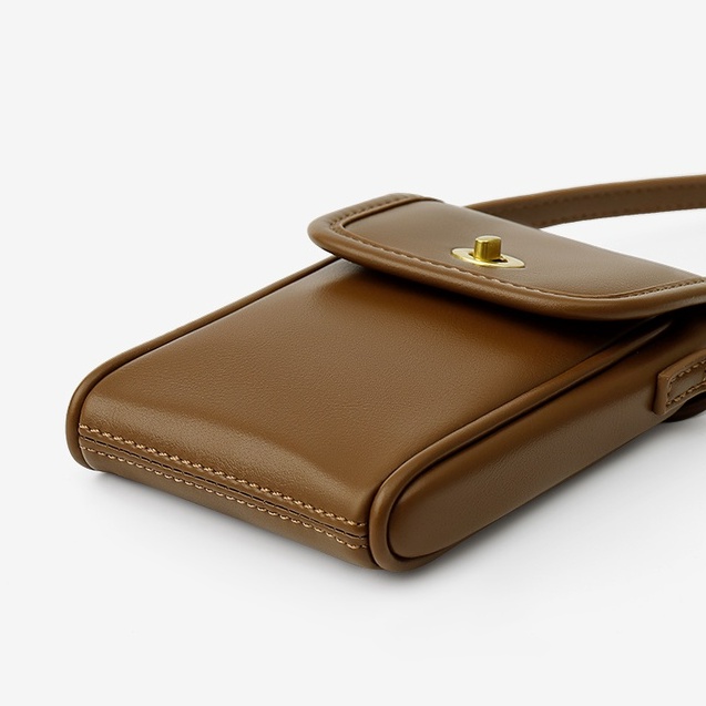 Túi Đeo Vai Đựng Điện Thoại Màu Trơn Đơn Giản Thời Trang Cho Nữ