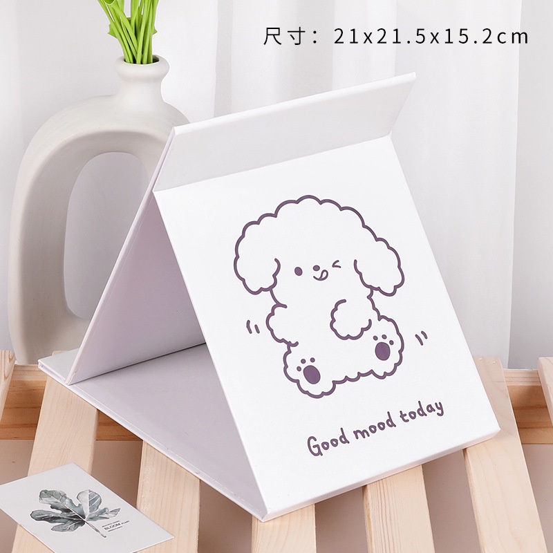 Gương Gấp Để Bàn 🍑SIZE LỚN🍑 Gương Trang Điểm Để Bàn Gấp Gọn Hoa Tiết Dễ Thương