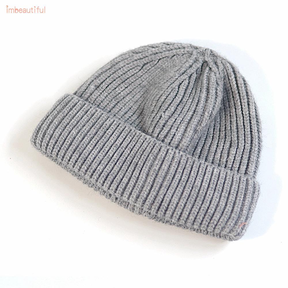 Mũ beanie màu trơn phong cách vintage thời trang cho nam/nữ