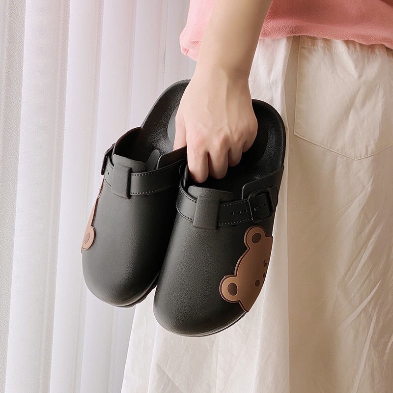 Dép sục gấu bảo vệ chân hình gấu nâu-jy361