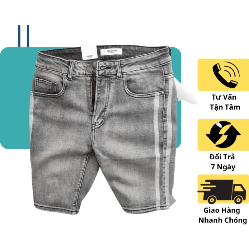 Quần short nam short jean nam chất bò co dãn wash trẻ trung phong cách menfashion