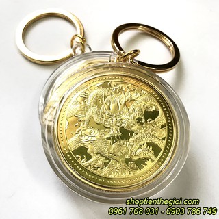 MÓC KHÓA XU CON RỒNG VÀNG CỰC TINH XẢO - MÓC KHÓA ĐỘC LẠ - TMT COLLECTION - SP000416
