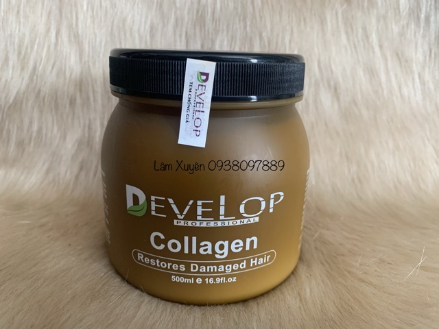 Hấp dầu tóc Develop collagen siêu phục hồi tóc nát, tóc hư hủ 500ml chính hãng