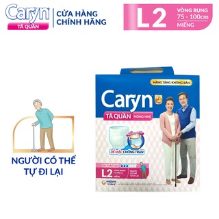 Tã bỉm quần người lớn caryn mỏng nhẹ size l - 2 miếng