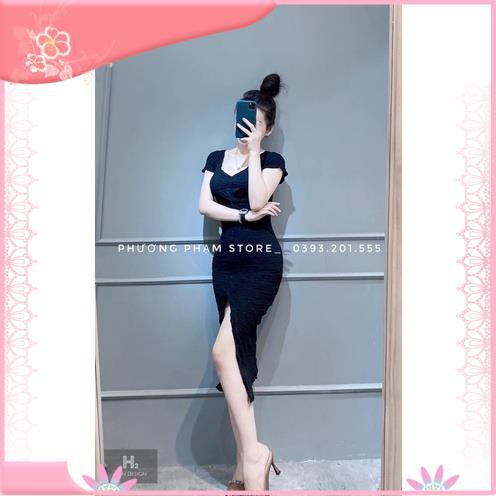 Váy xốp hotgirl body xoắn eo sang chảnh