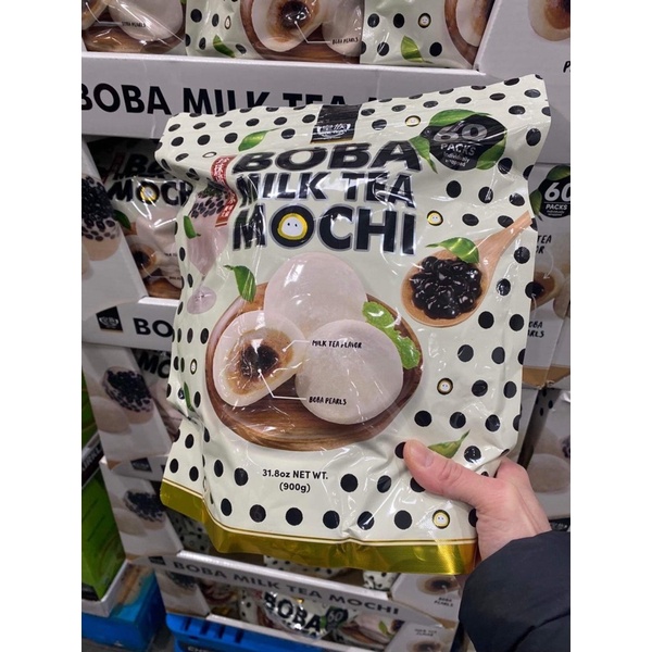 Bánh Mochi nhân Trà Sữa Trân Châu Yuki & Love 1 bịch 60 bánh .