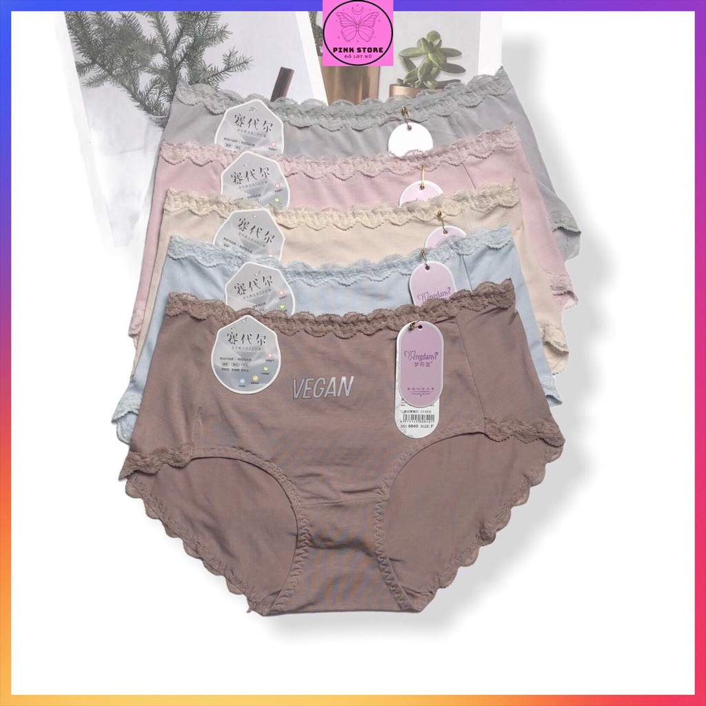 Quần Lót Nữ Thun Lạnh Cạp Viền Ren Mềm Mại Kháng Khuẩn PINK STORE QL 6840 | BigBuy360 - bigbuy360.vn