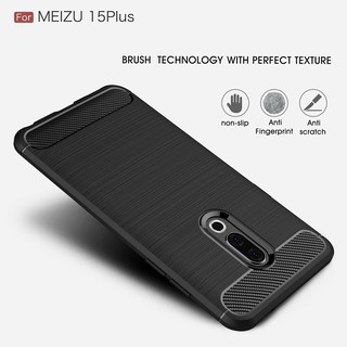 Ốp điện thoại mềm phủ sợi carbon chống sốc cho MeiZu 15 Plus