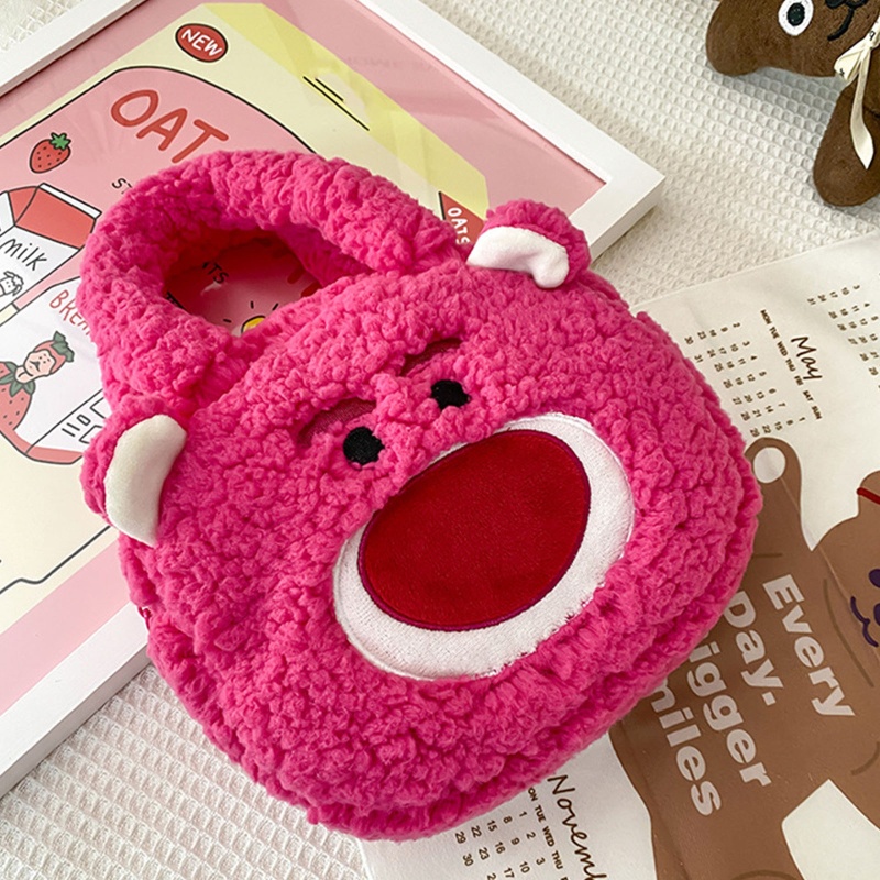 Túi Đeo Vai Bằng Len Lông Cừu Hình Trái Dâu Và Gấu Đáng Yêu Dùng Làm Quà Tặng Sinh Nhật Cho Bạn Bè