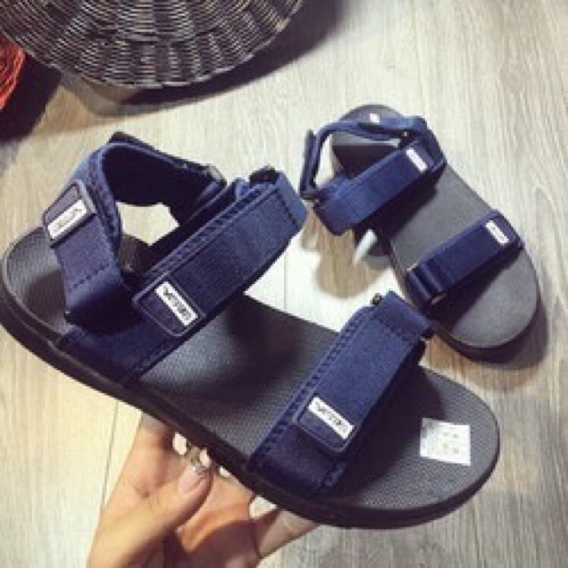 Giày dép sandal nam 2 quai ngang Vento chính hãng đủ màu xanh đen đế Full đen