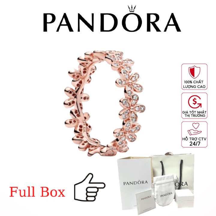 Nhẫn Pandora Attach Chrysanthemum sparkling stones Full box -Tuyển CTV - Hỗ trợ Dropship