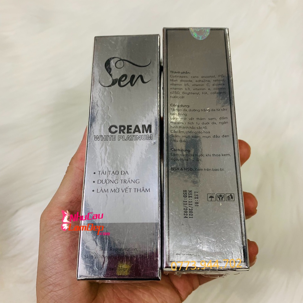 (Ship Hỏa Tốc) Mẫu Mới - Kem Dưỡng Da Mặt Sen (30Gr) - Dưỡng Trắng Tái Tạo Căng Bóng - Mỹ Phẩm Sen Chính Hãng