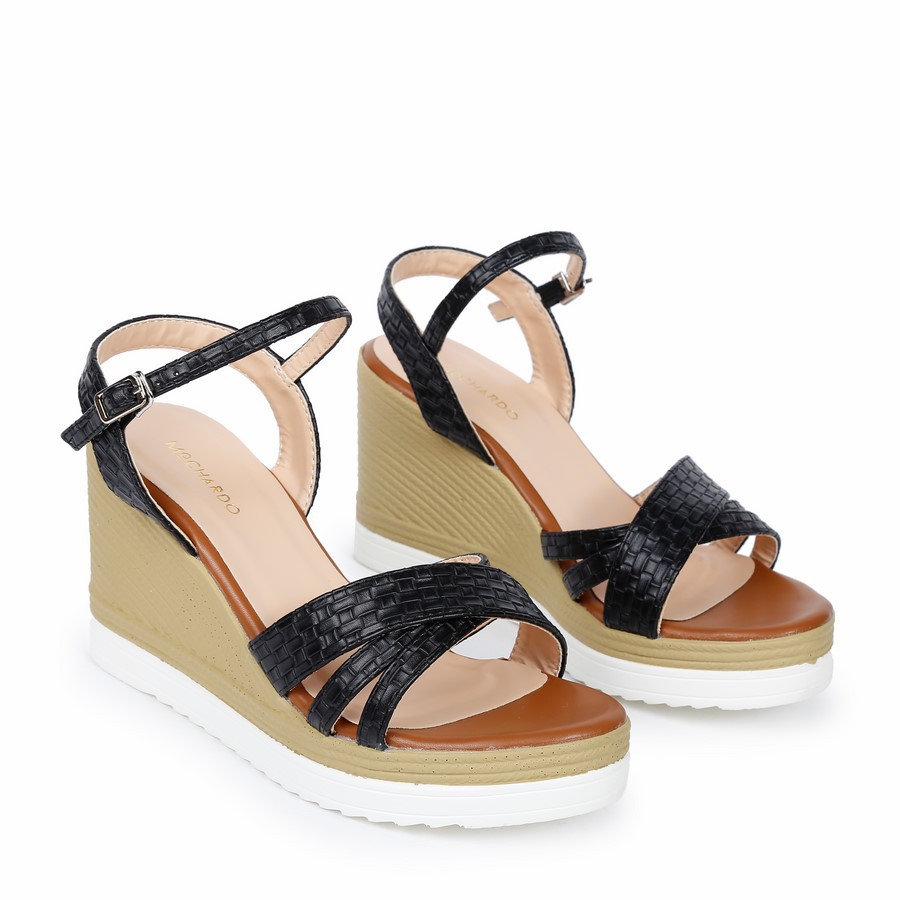 Mochardo - Sandal xuồng quai ngang đế phối màu MO-4