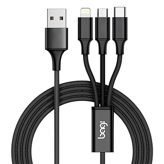 Cáp dù sạc nhanh bagi 3 đầu cb-as12 - không hộp bao bì