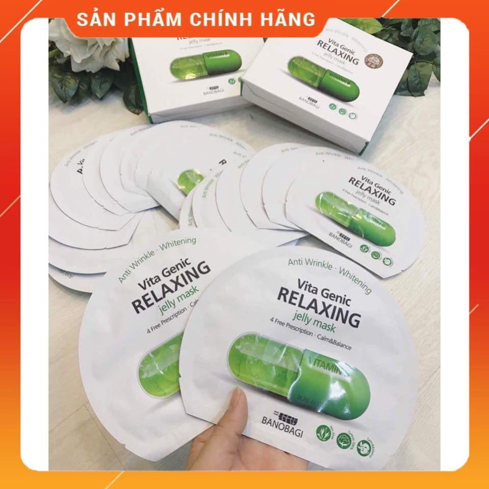 CHÍNH HÃNG  Mặt nạ thuốc màu xanh lá- Banobagi Vita Genic Jelly Mask Relaxing Vitamin B(miếng)