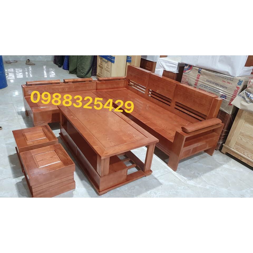 SOFA GỖ 2MX1M8 MÀU XOAN ĐÀO